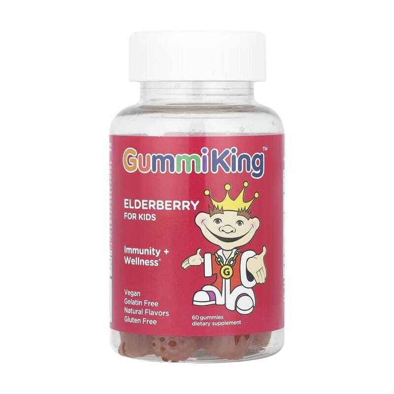 Zwarte vlierbes, citroen en framboos GummiKing (60 gummies)