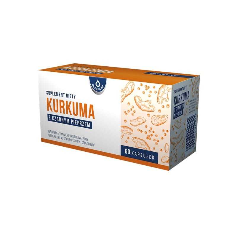 Kurkuma met zwarte peper Oleofarm (60 capsules)