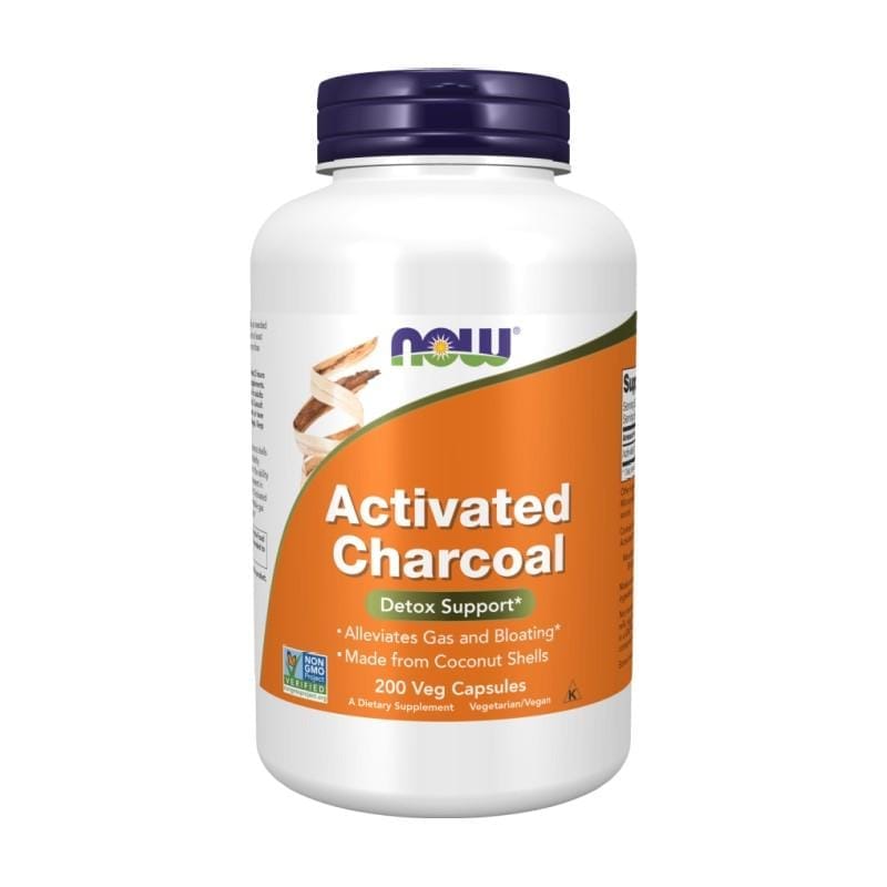 Actieve kool NOW (200 capsules)