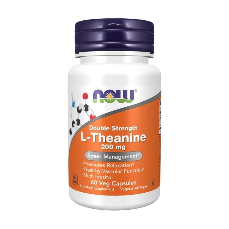 L-theanine Double Strength NOW, 200 mg (60 capsules)