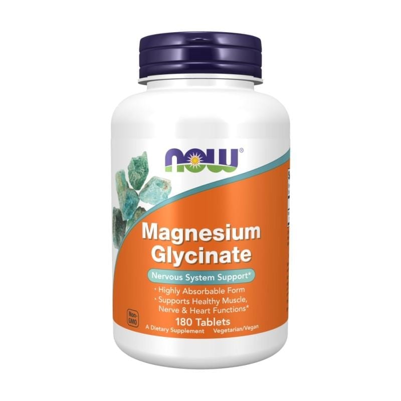 Magnesiumglycinaat NOW (180 tabletten)