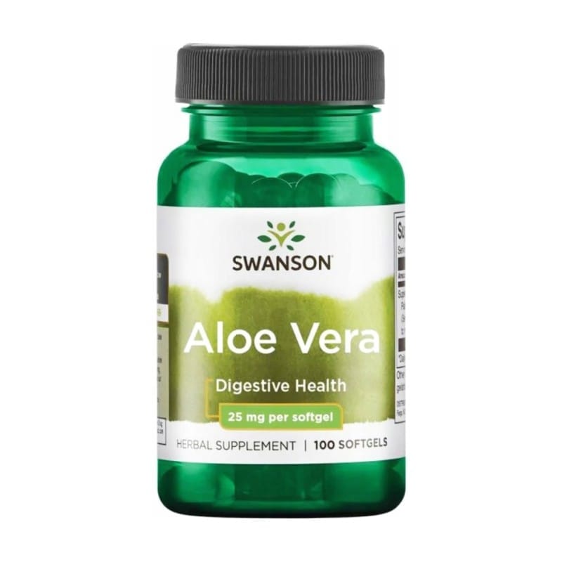 Aloë Vera Swanson, 25 mg (100 softgels)