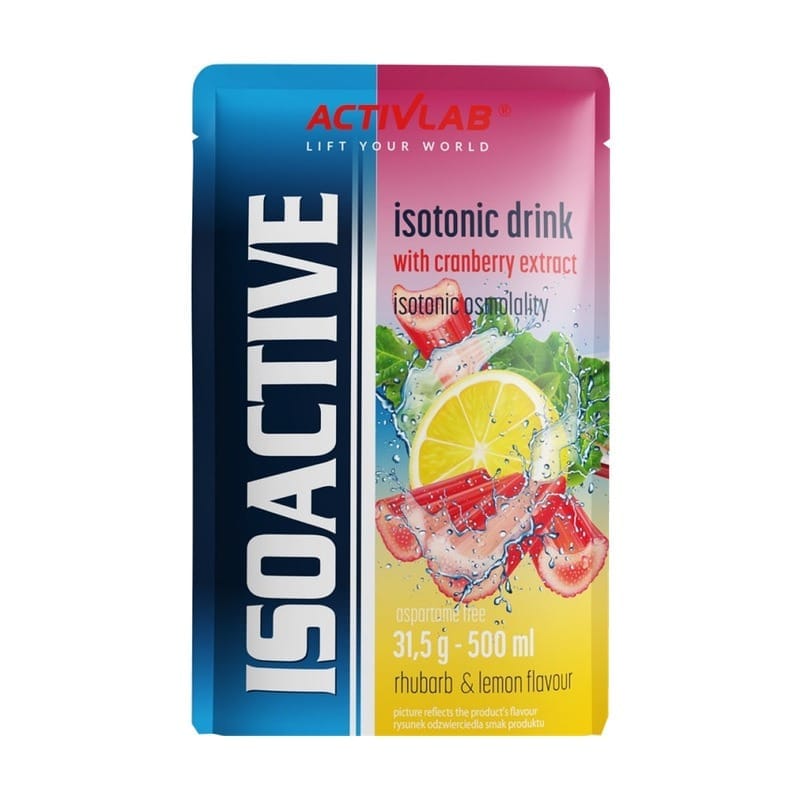 Isoactive isotone drankpoeder Activlab, rabarber met citroen en cranberry (31,5 g)
