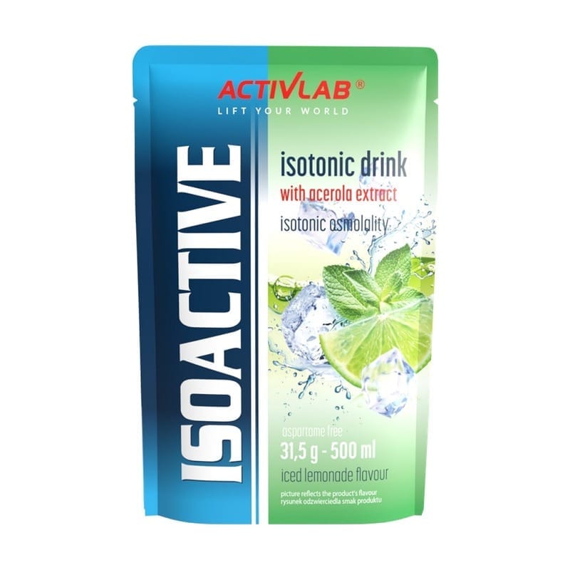 Isotone drank in poedervorm Isoactive Activlab, ijskoude limonade met acerola (31,5 g)