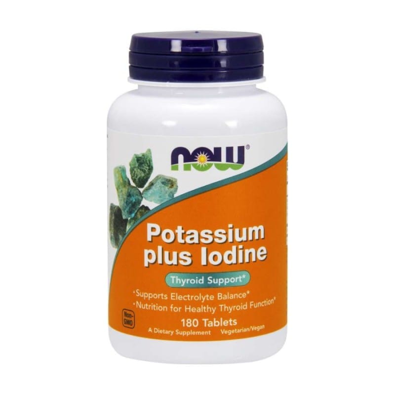Kalium plus jodium NOW (180 tabletten)