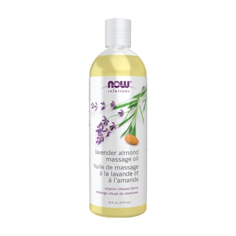 Massageolie met lavendel en amandel NOW (473 ml)