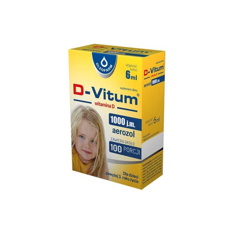 Vitamine D3 1000 IE spray voor kinderen D-Vitum Oleofarm (6 ml)