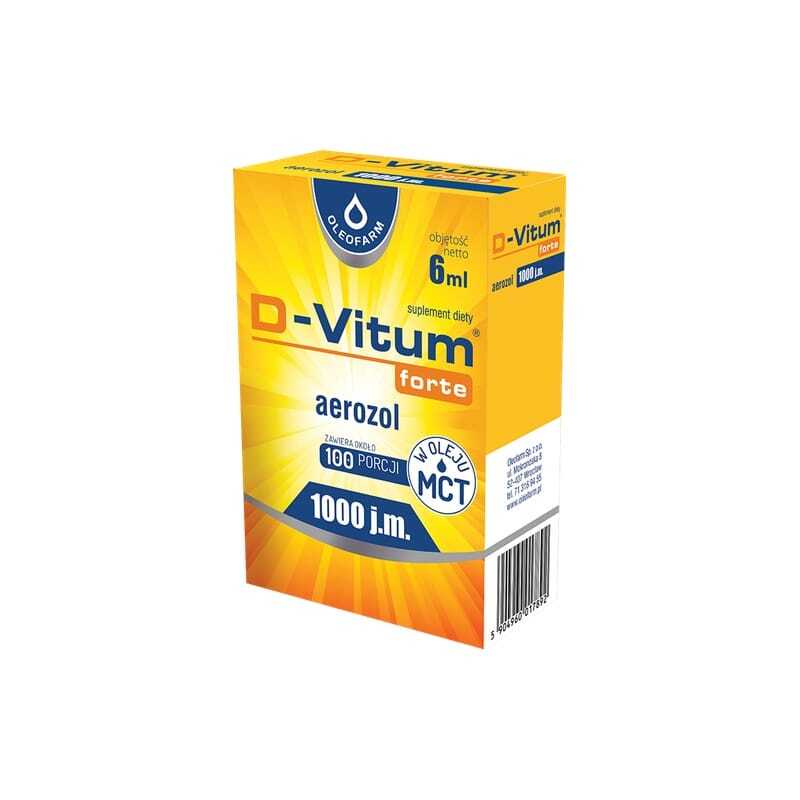 Vitamine D3 1000 IE in spray D-Vitum Forte Oleofarm (6 ml)