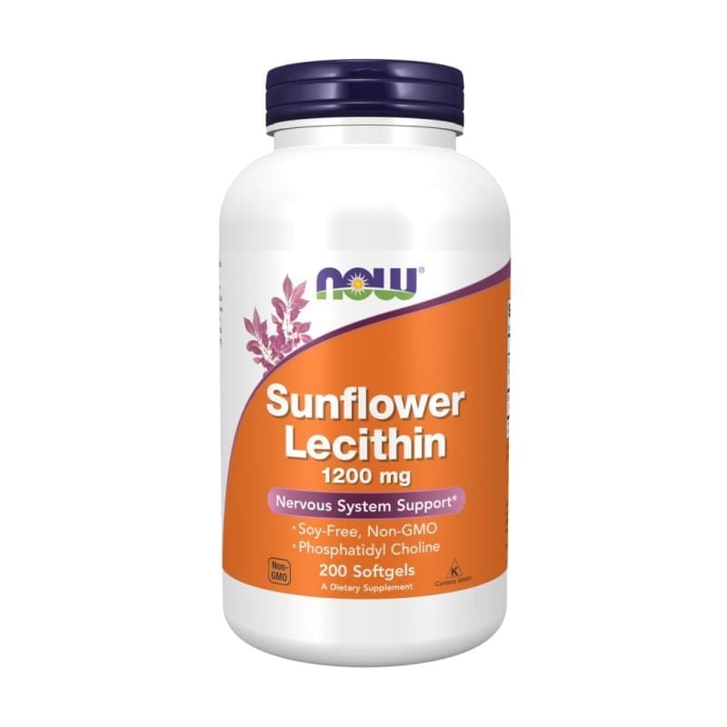 Zonnebloemlecithine NOW, 1200 mg (200 softgels)