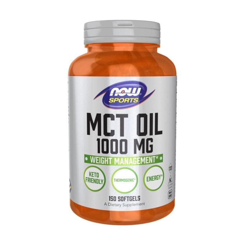 MCT-olie NOW, 1000 mg (150 softgels)