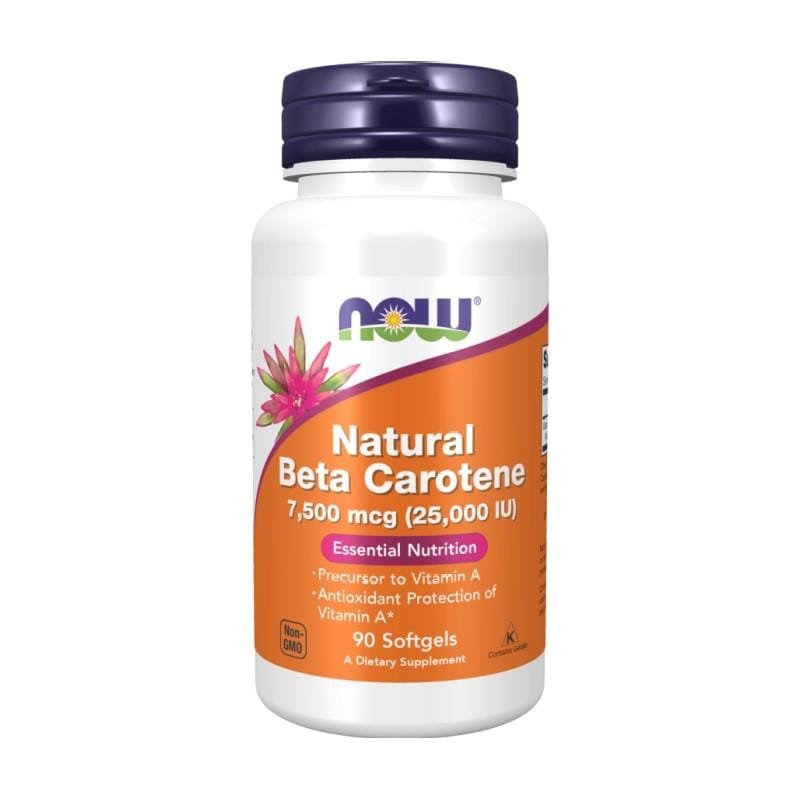 Natuurlijke bètacaroteen NOW, 7.500 µg (90 softgels)