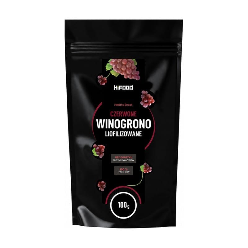 Rode druiven – gevriesdroogd HiFOOD (100 g)