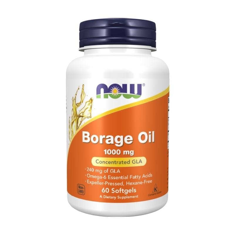 Bernagieolie NOW, 1000 mg (60 softgels)