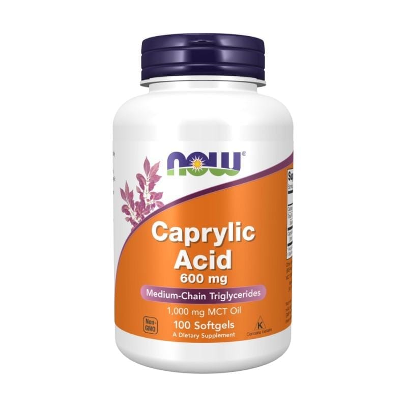 Caprylzuur NOW, 600 mg (100 softgels)
