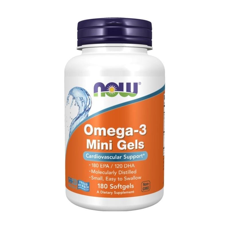 Omega 3 NOW, 500 mg (180 kleine softgels)