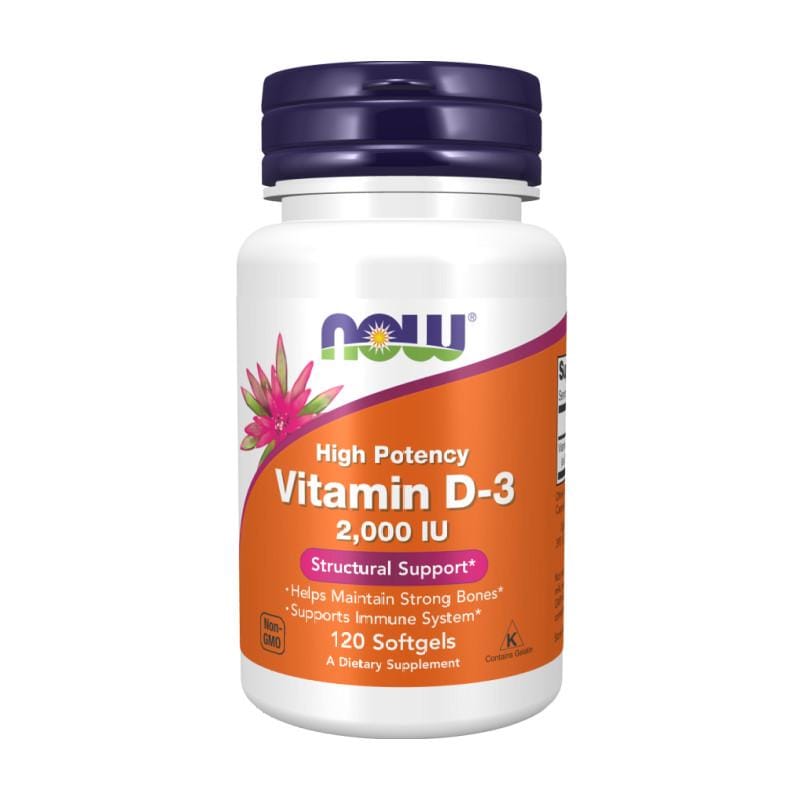 Vitamine D3 NOW, 50 µg / 2000 IE (120 capsules)