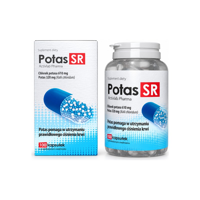 Kalium met verlengde afgifte – Potas SR Activlab Pharma (100 capsules)