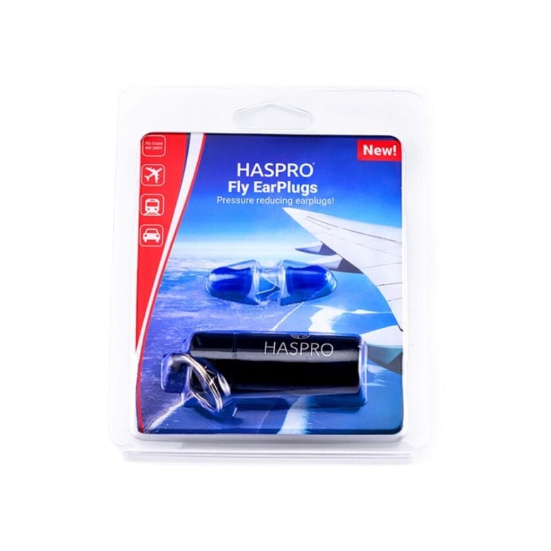 Oordopjes voor vliegreizen – blauw, van siliconen Fly Haspro (1 paar)