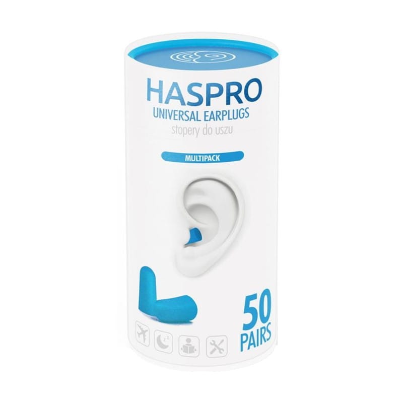 Schuim oordopjes Tube50 - blauw, Haspro (100 stuks)